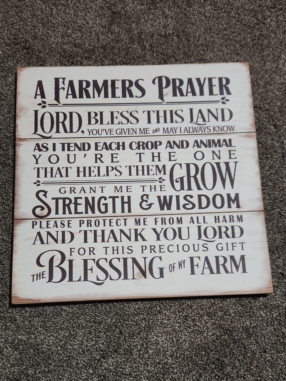 A Farmer's Prayer - 16"×16" Rustic Wall Decor